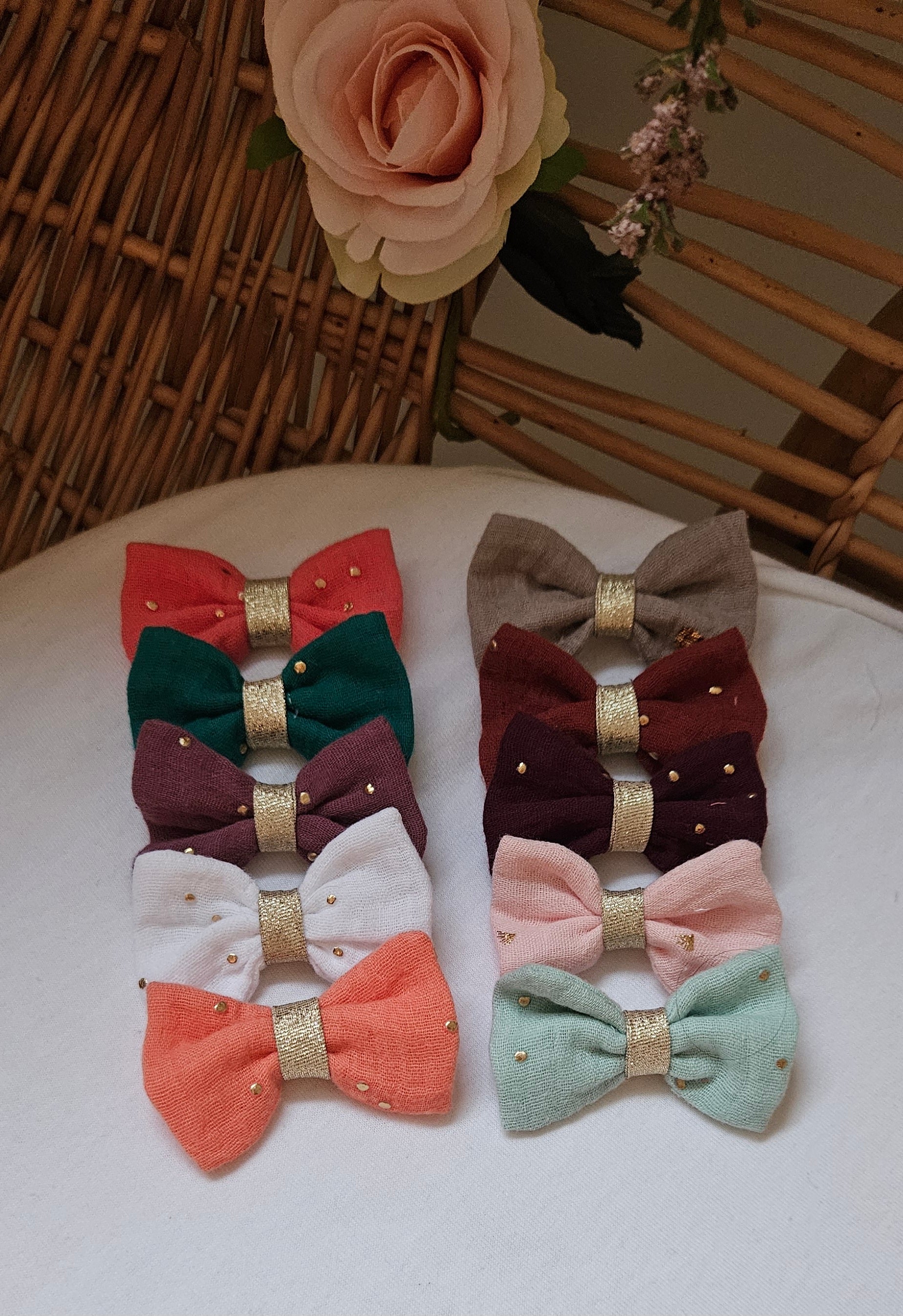 Barette gaz de coton enfant