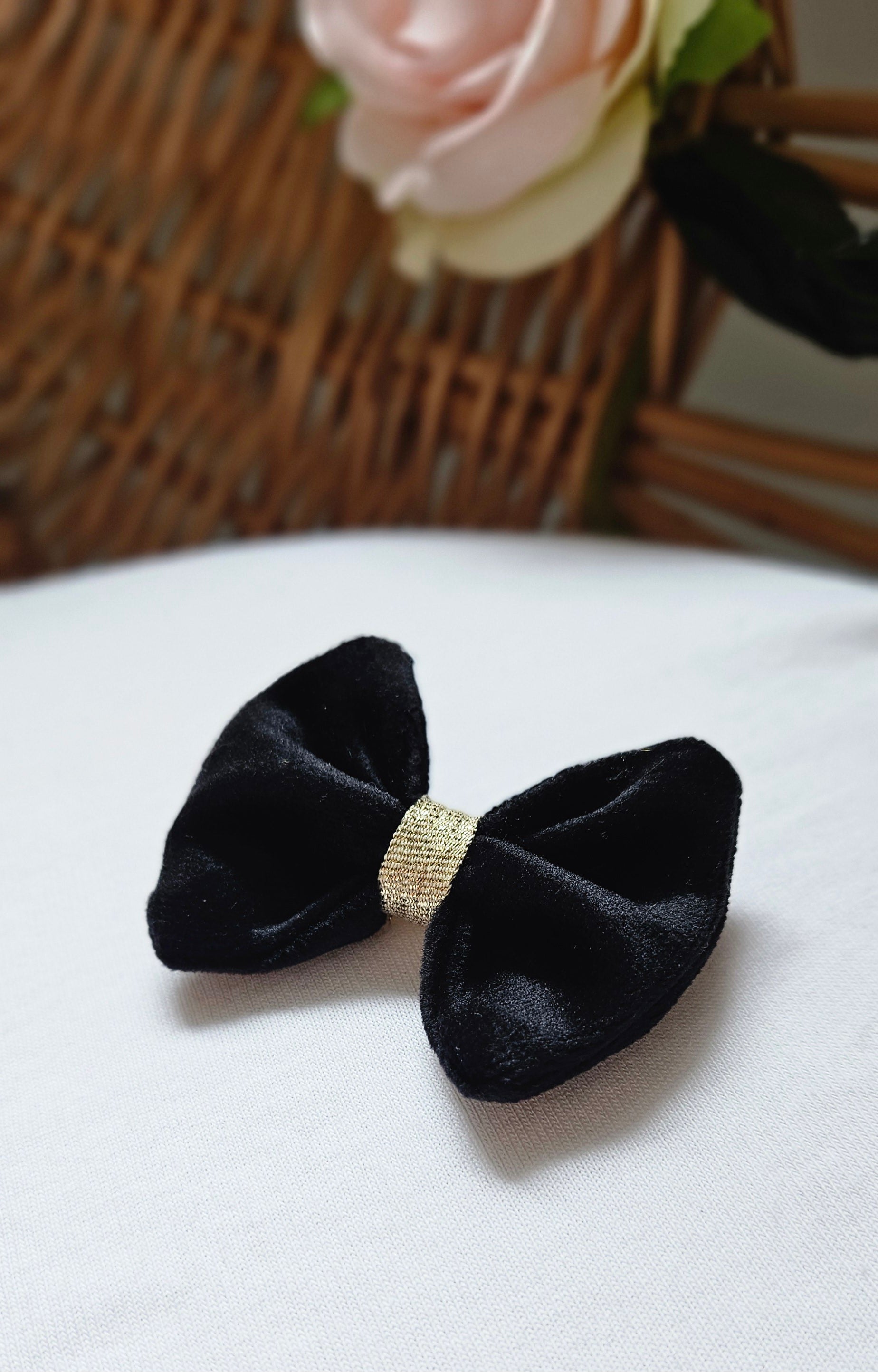 Barette velours noire