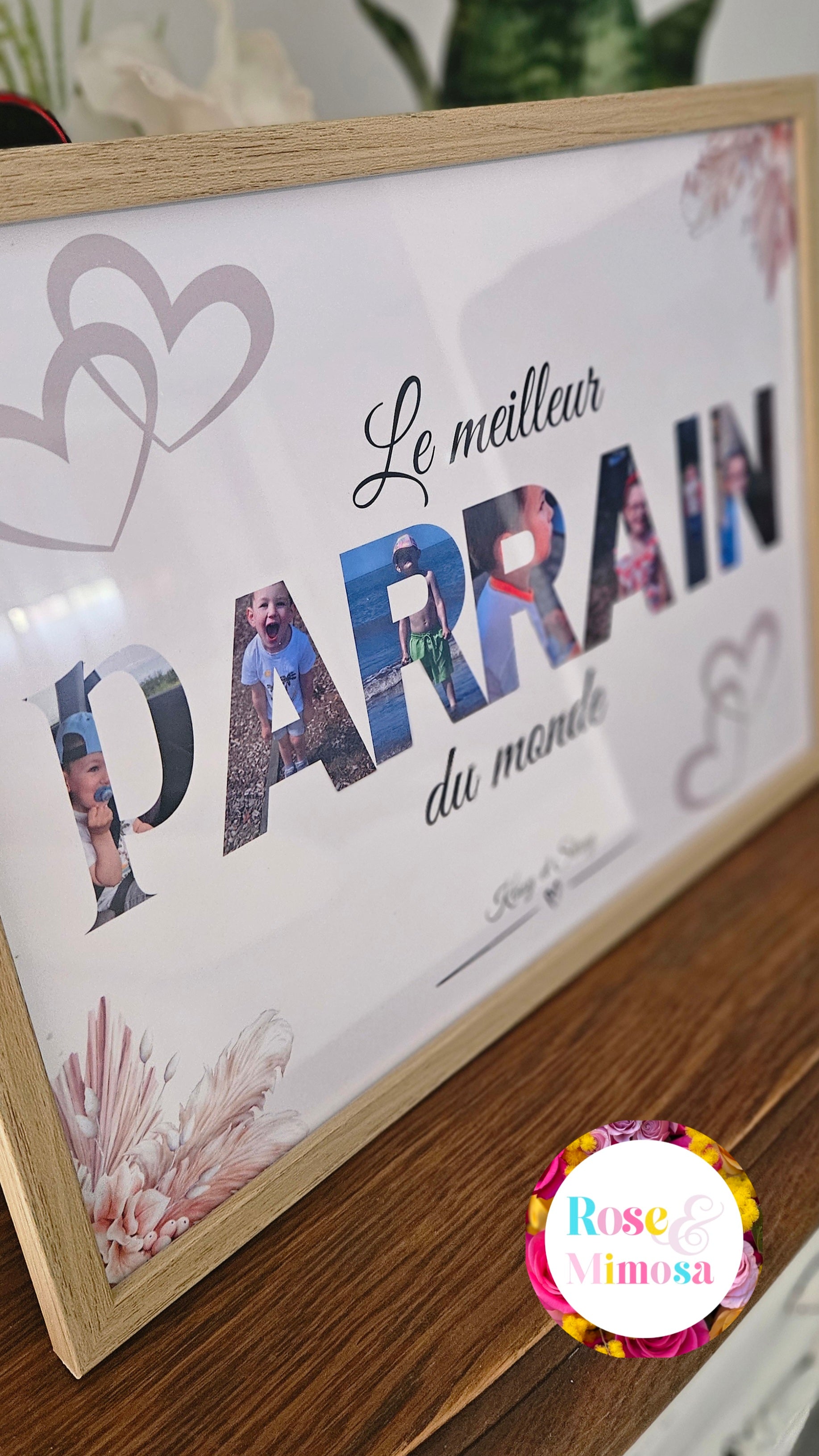 🖼️ Cadre personnalisé – Parrain & Marraine 💝