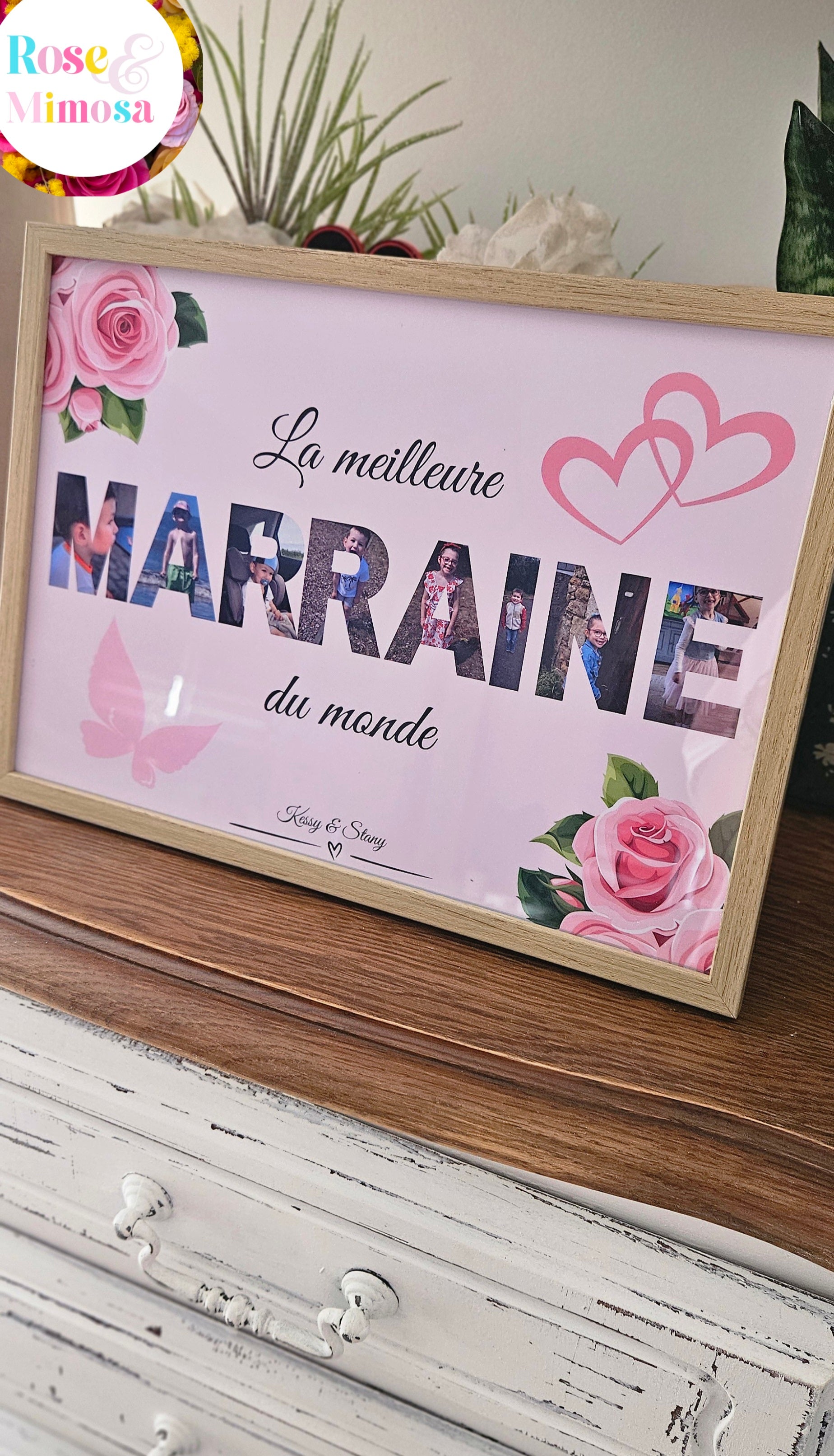🖼️ Cadre personnalisé – Parrain & Marraine 💝