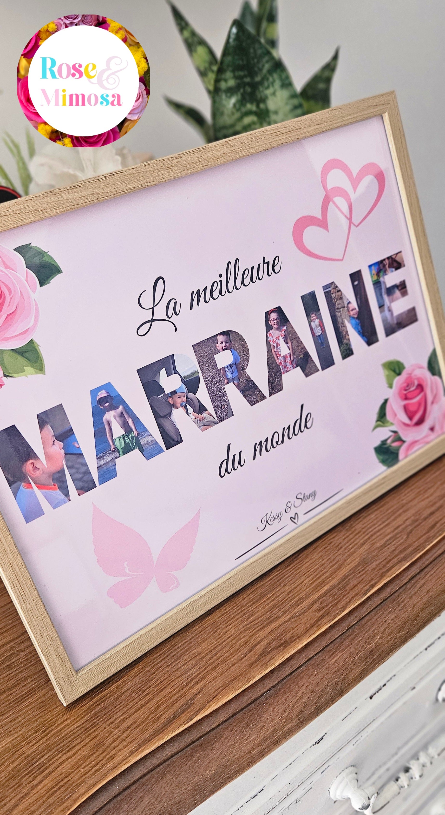 🖼️ Cadre personnalisé – Parrain & Marraine 💝