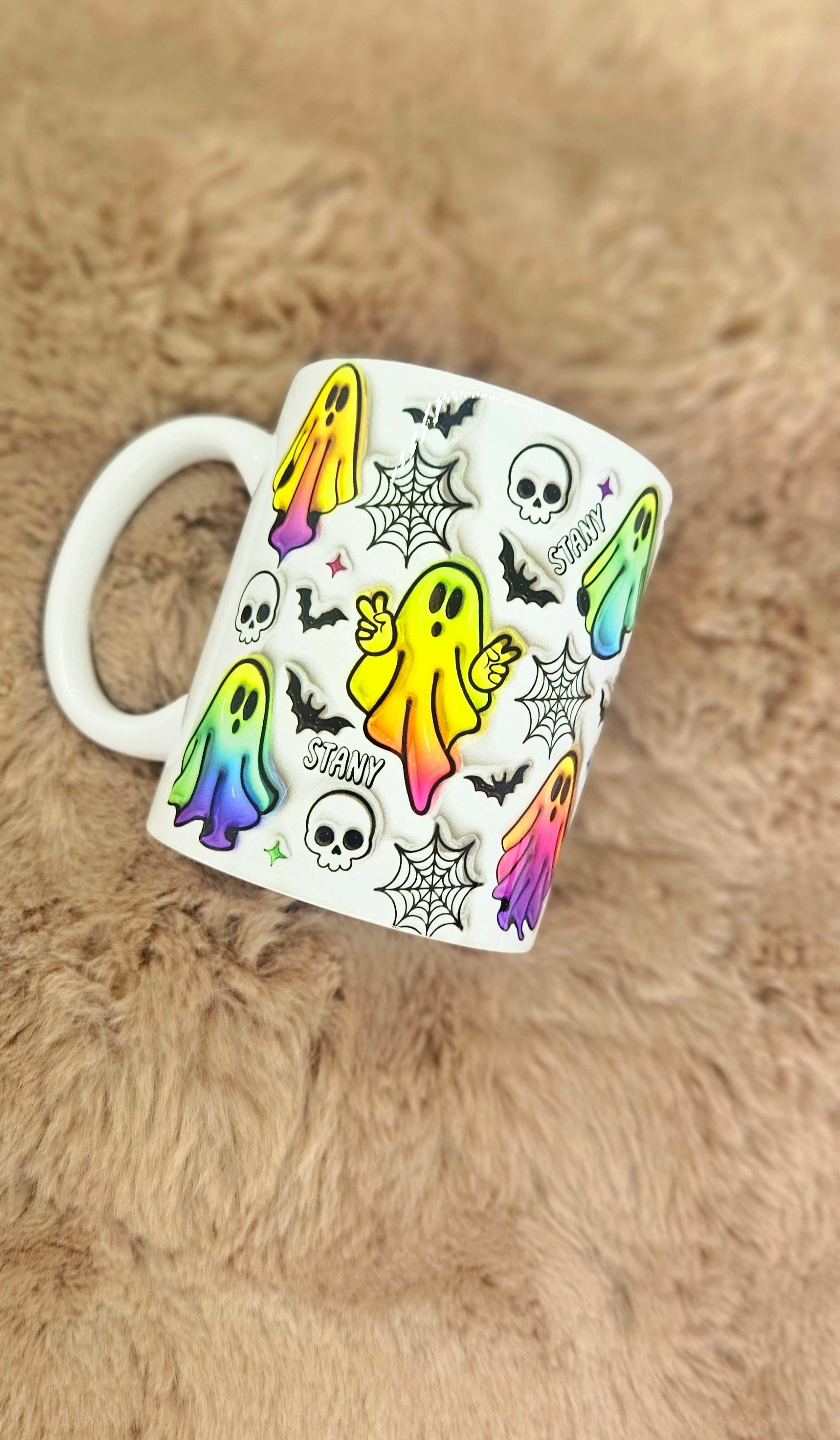 Mug personnalisé "Fantômes Colorés Halloween"