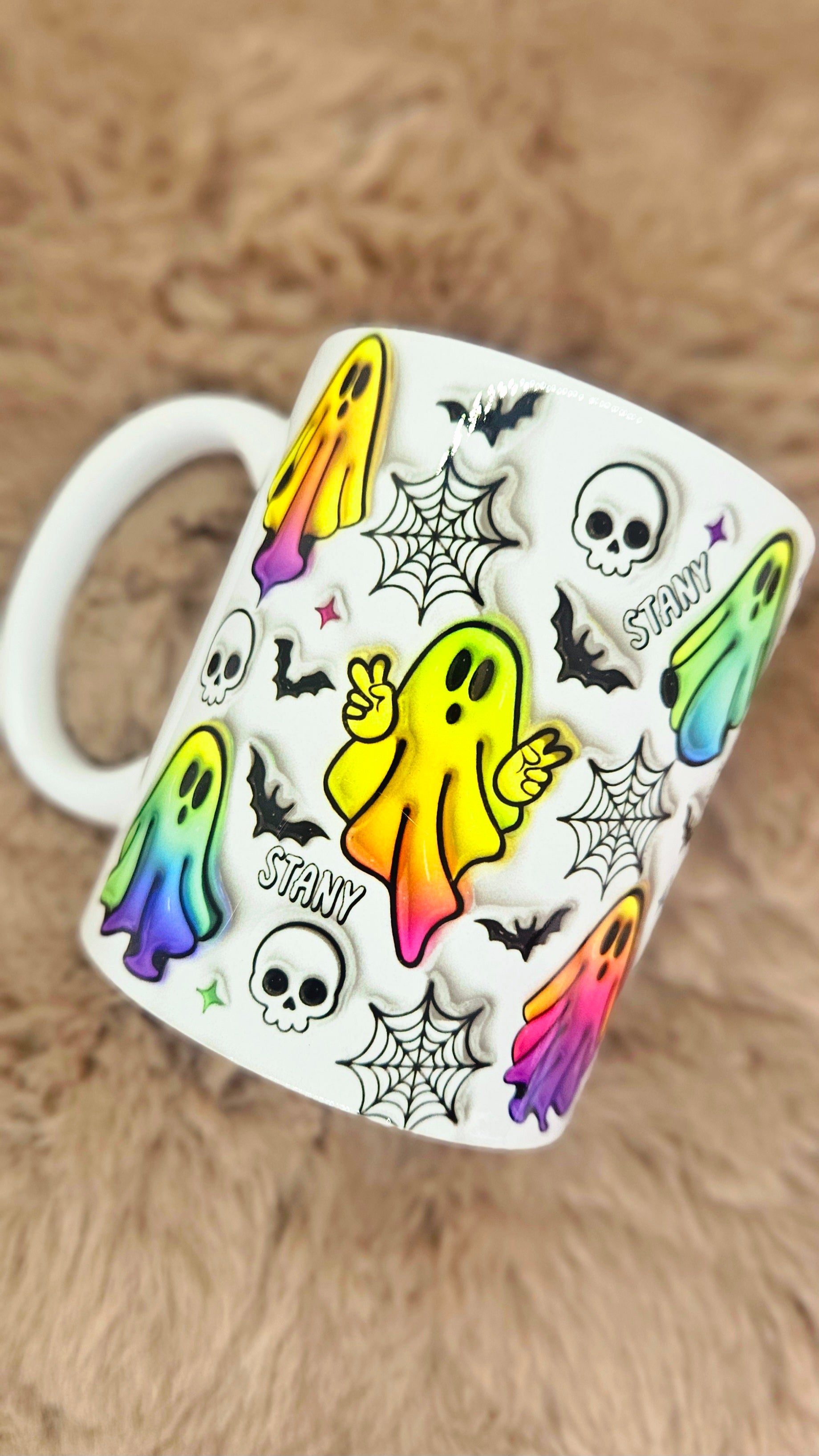 Mug personnalisé "Fantômes Colorés Halloween"
