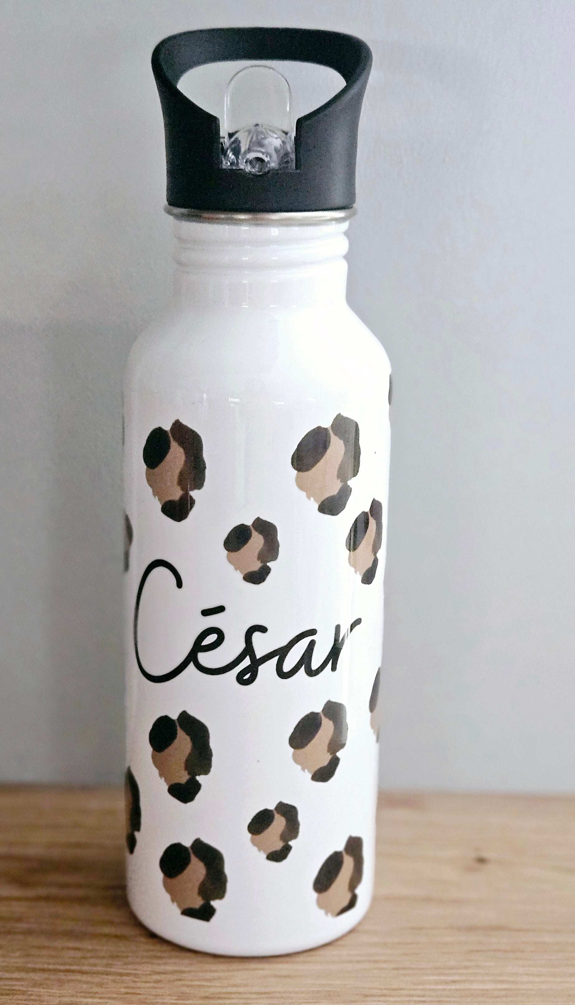 Gourde Personnalisée – Motif Léopard (600 ml) 🐆
