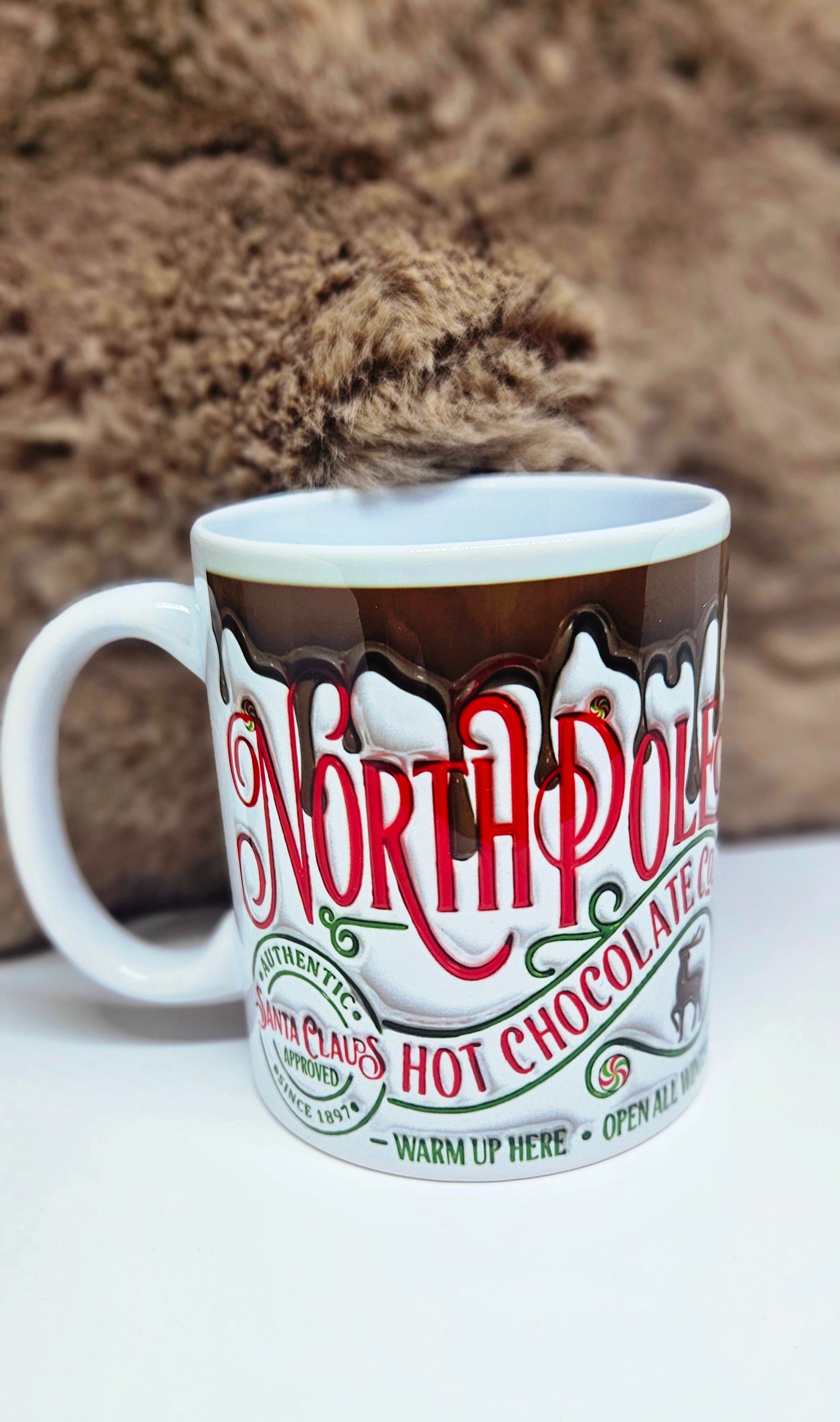 ☕ Mug “North Pole Hot Chocolate Co.” (Effet 3D) 🎅