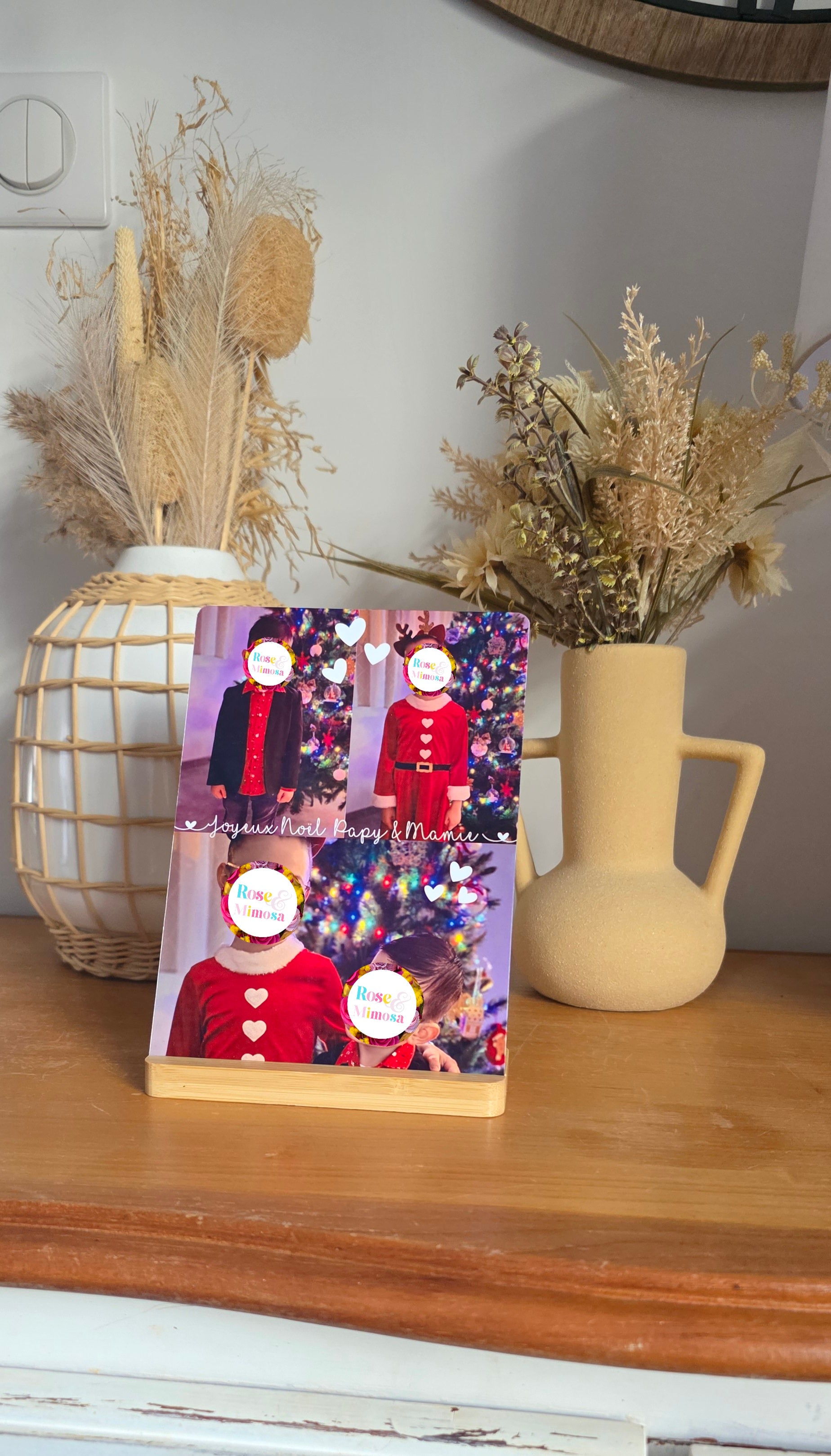 🖼️ Plaque Photo Personnalisée en Métal – 13x18 cm ✨ Photo x3