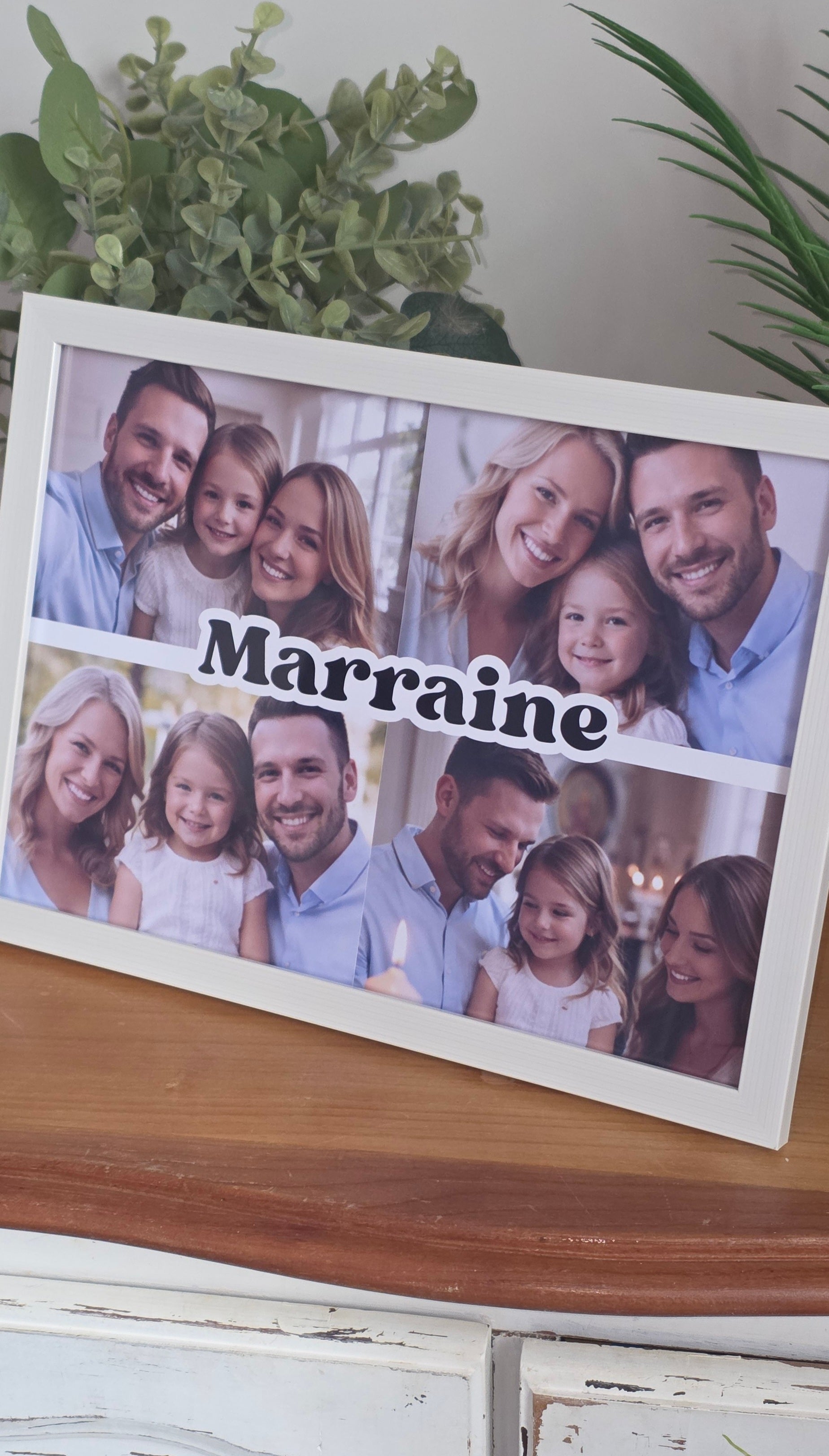 Cadre personnalisé Marraine – Cadeau unique avec photos pour une marraine exceptionnelle