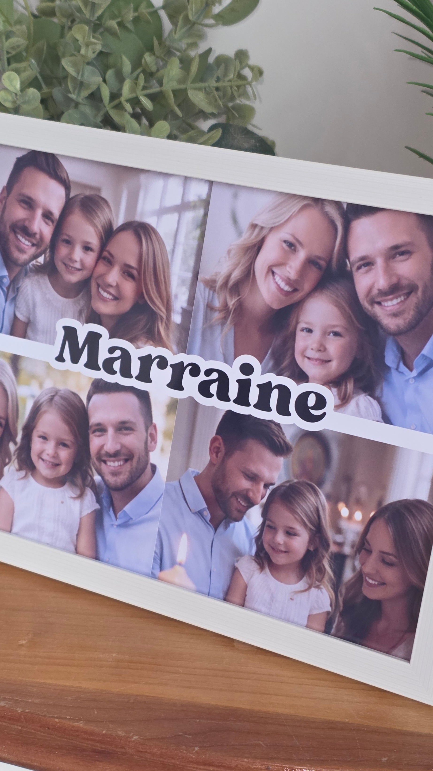 Cadre personnalisé Marraine – Cadeau unique avec photos pour une marraine exceptionnelle
