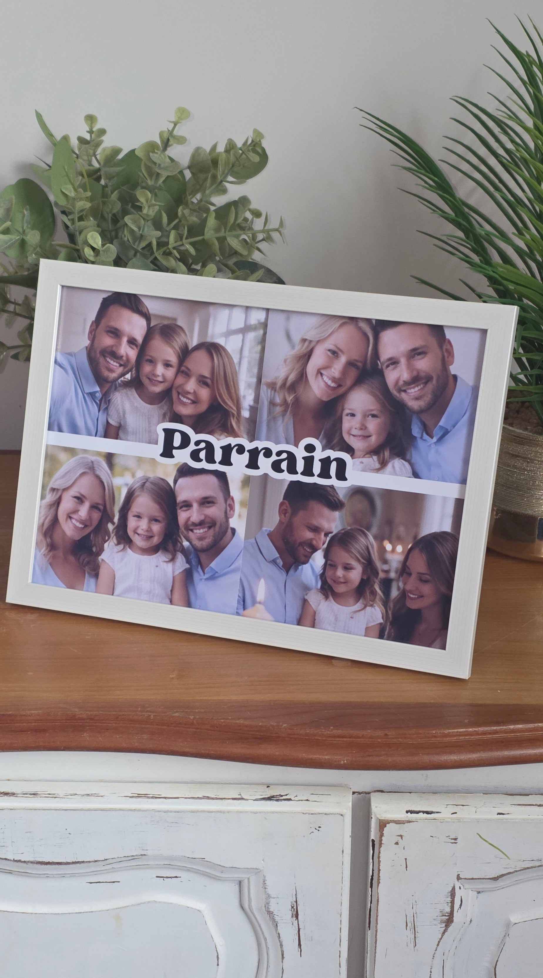 Cadre personnalisé Parrain – Cadeau unique avec photos pour un parrain exceptionnel