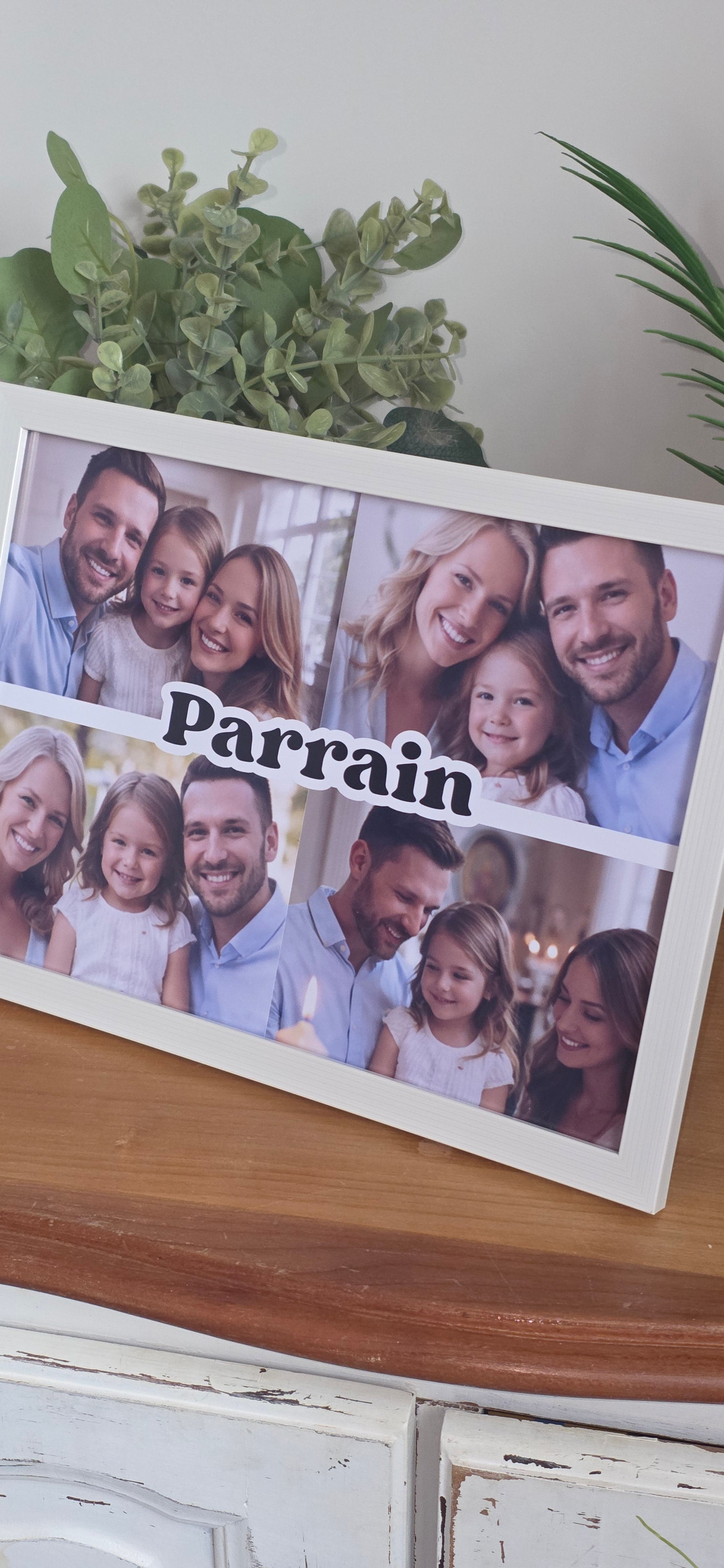 Cadre personnalisé Parrain – Cadeau unique avec photos pour un parrain exceptionnel