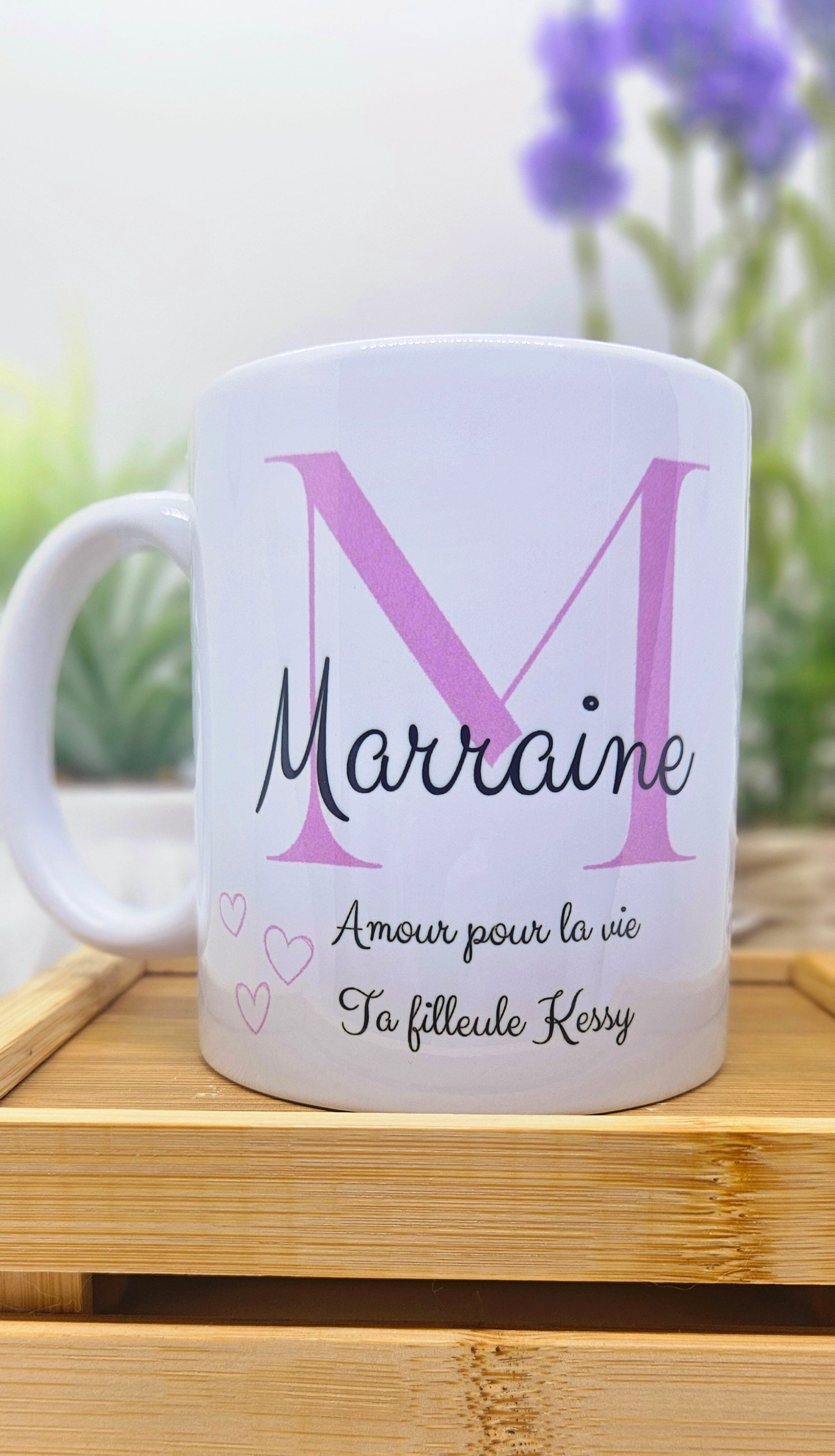 Mug “Marraine – Amour pour la vie” personnalisé